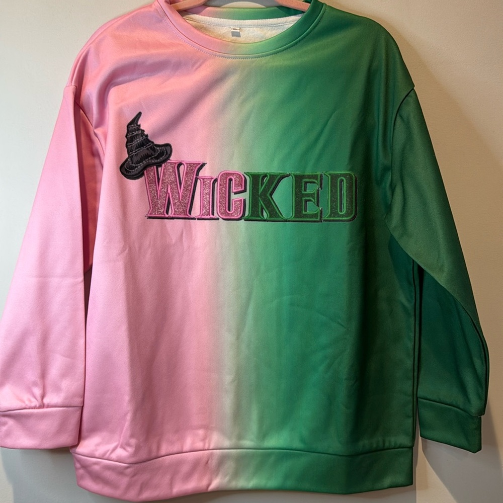 Wicked Green & Pink Sweatshirt XL